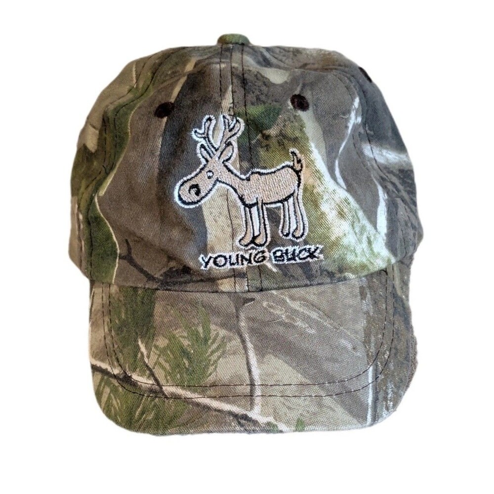 Young Buck Strapback Hunting Hat Camo Kid 46cm Adjustable Little Kritters